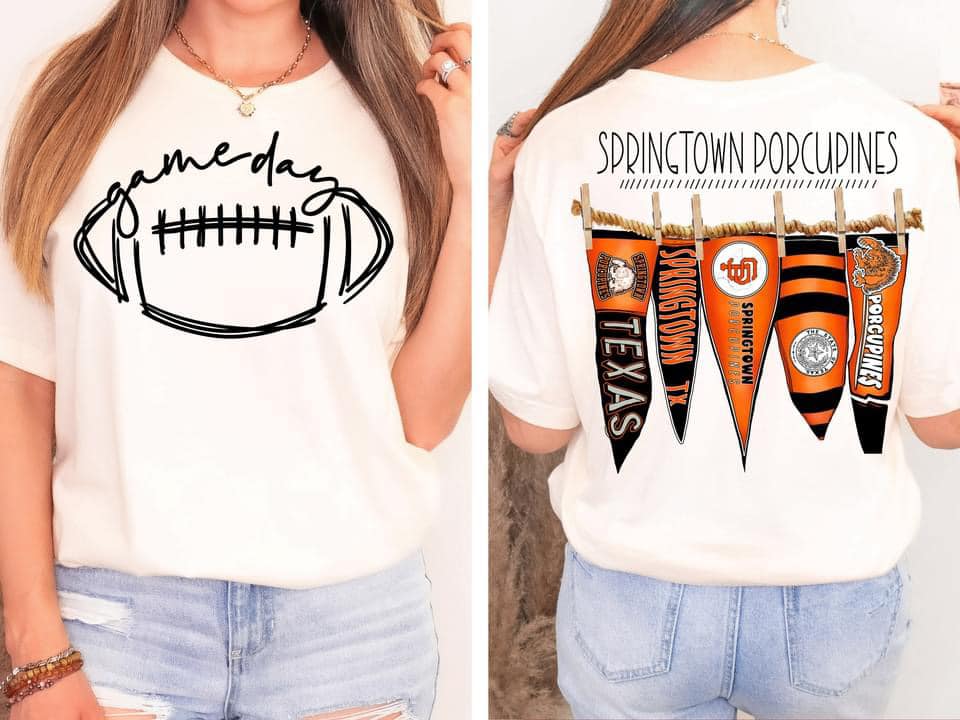 Springtown Porcupines Pennant Flags Comfort Colors