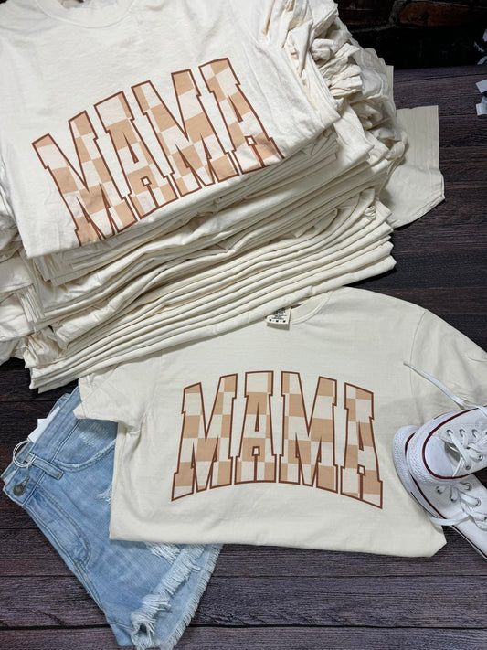 Mama Plaid Brown Comfort Colors