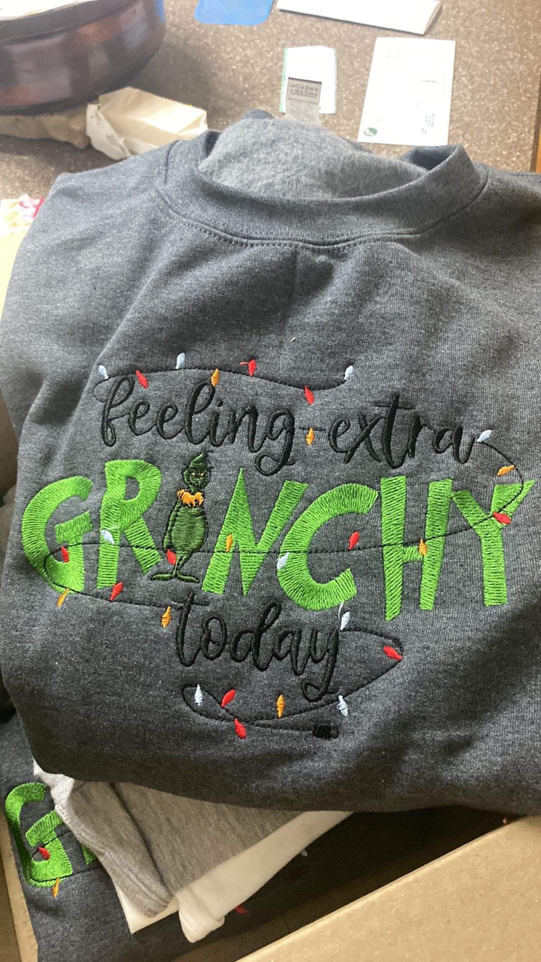 Feeling Grinchy Embroidered