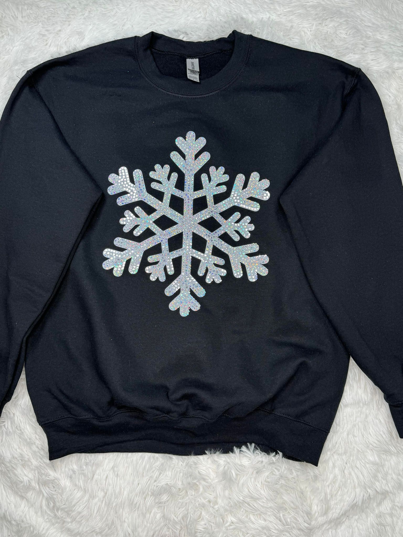 Silver Snowflake Blue or Black