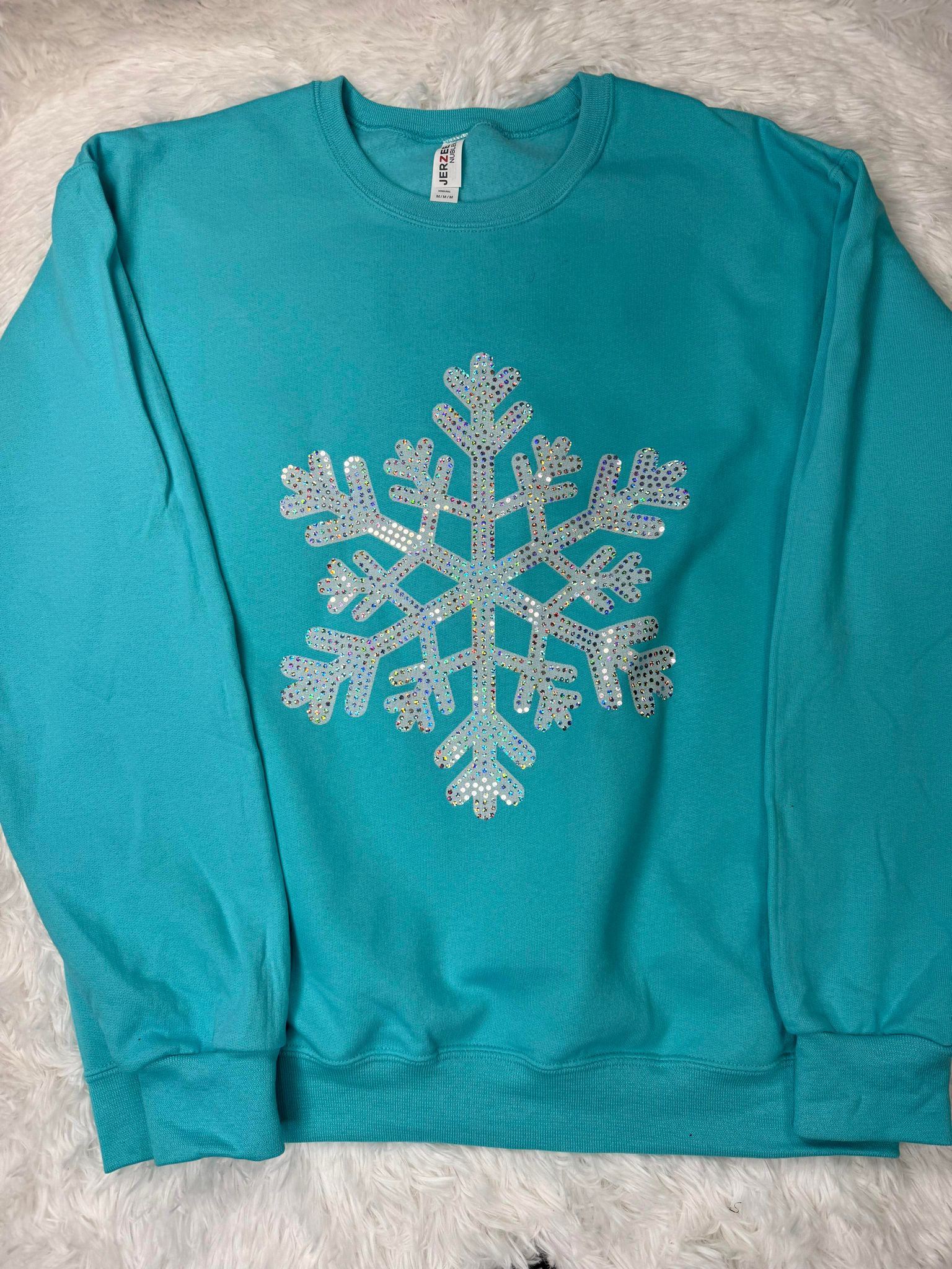 Silver Snowflake Blue or Black