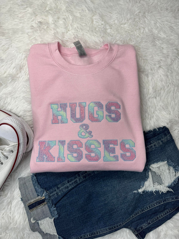 Hugs and Kisses Glitter Embroidery