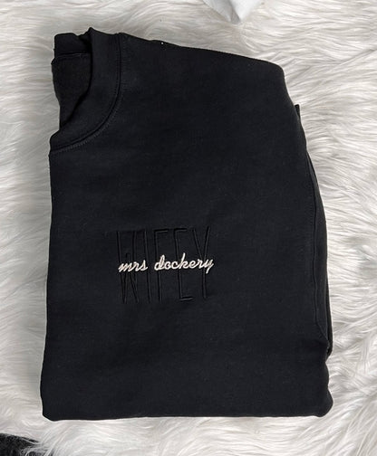 Wifey Pocket Embroidery