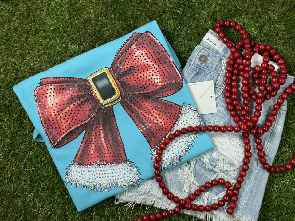 Santa Christmas Bow