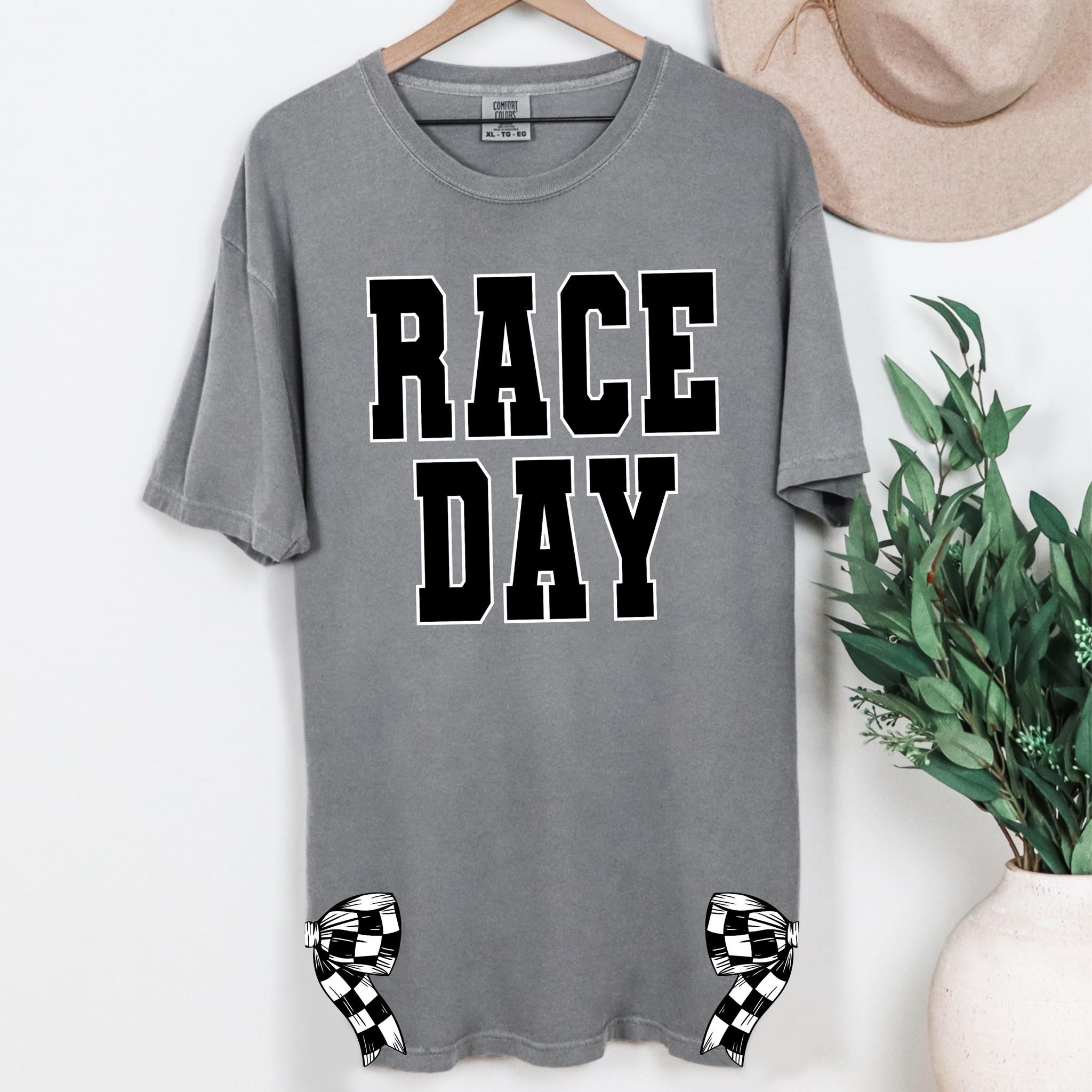 Race Day with Checkered Bows