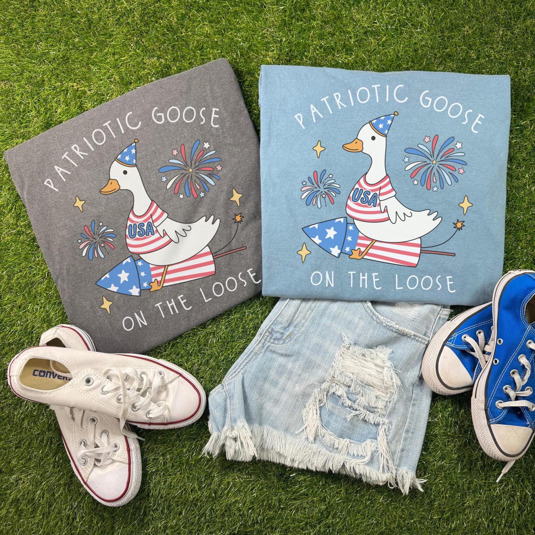 Patriotic Goose on the Loose