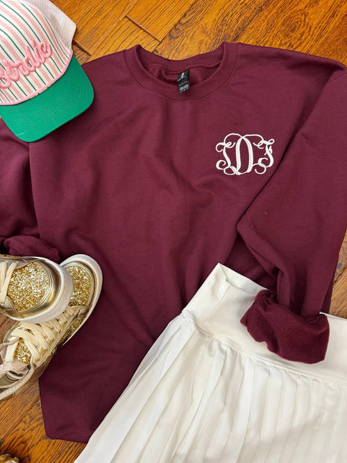 Monogram Embroidery Fleece