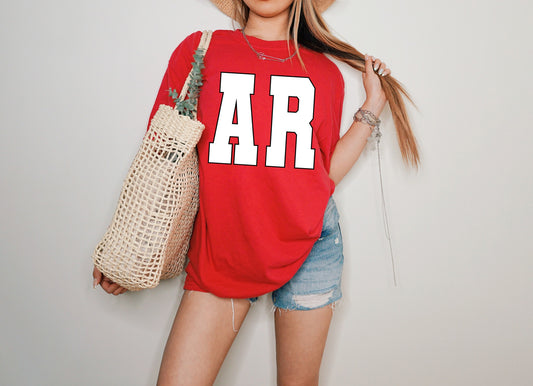 AR White Inside Black Outside Spangle Comfort Colors