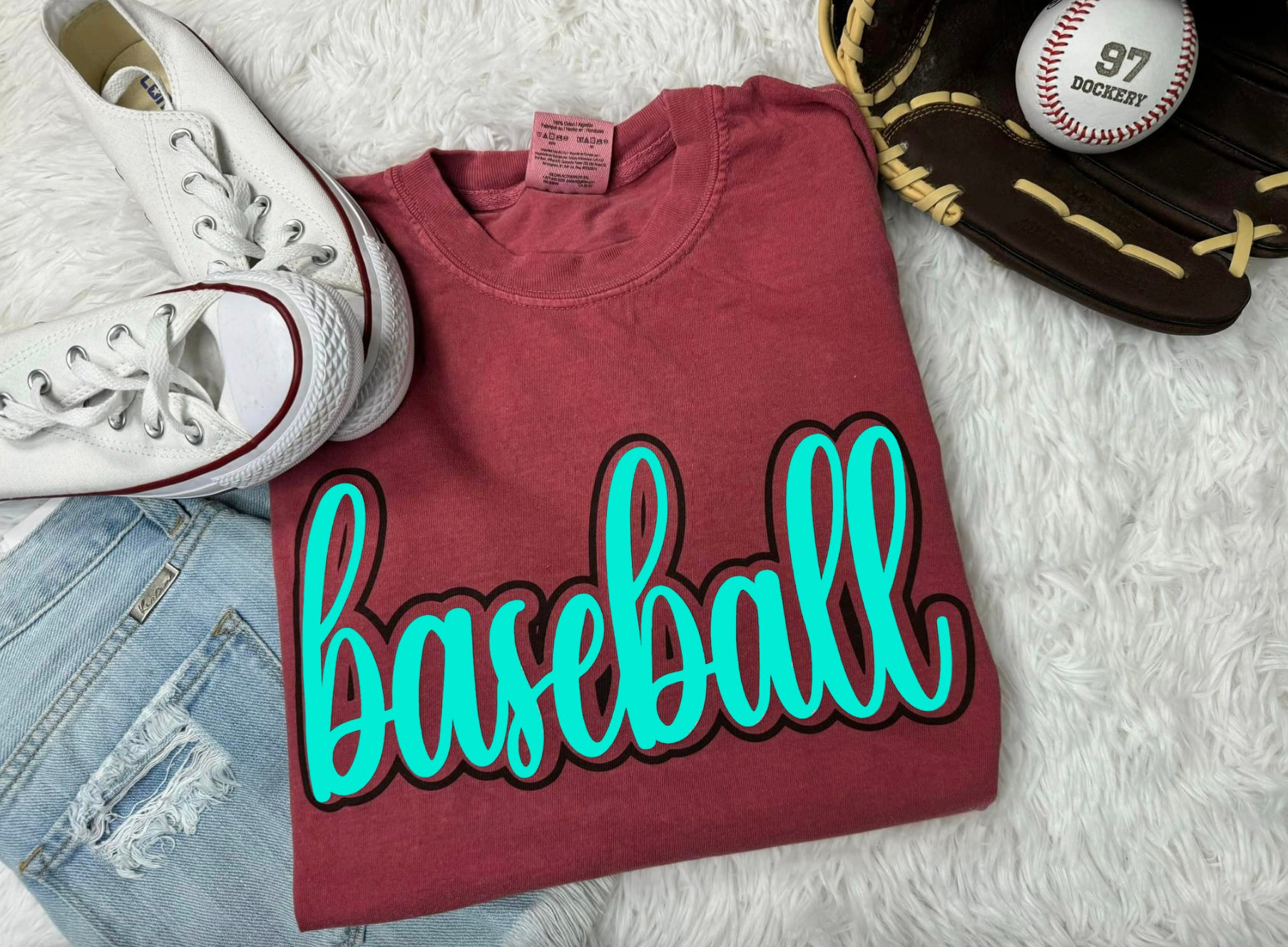 Baseball Teal Puff