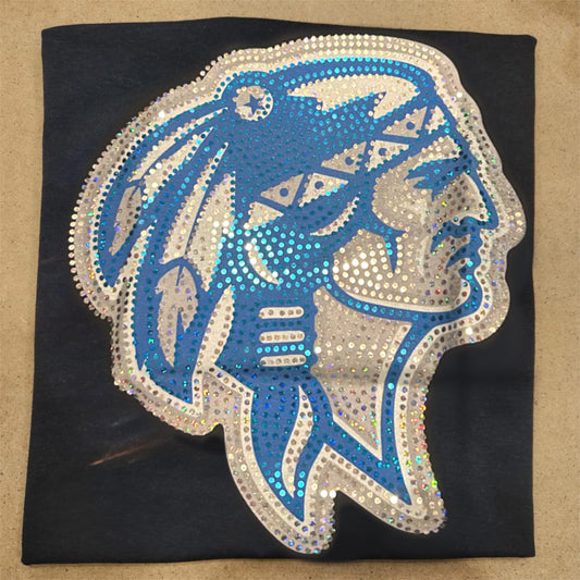 Brave Head Only Royal Silver Spangle Logo