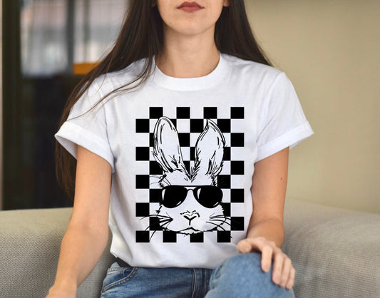 Bunny Checkered Background