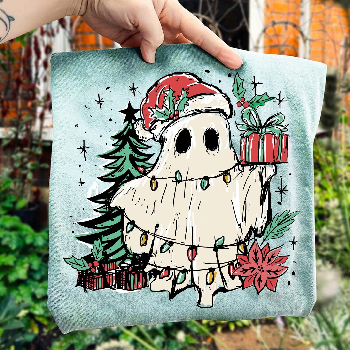 Christmas Ghost Black