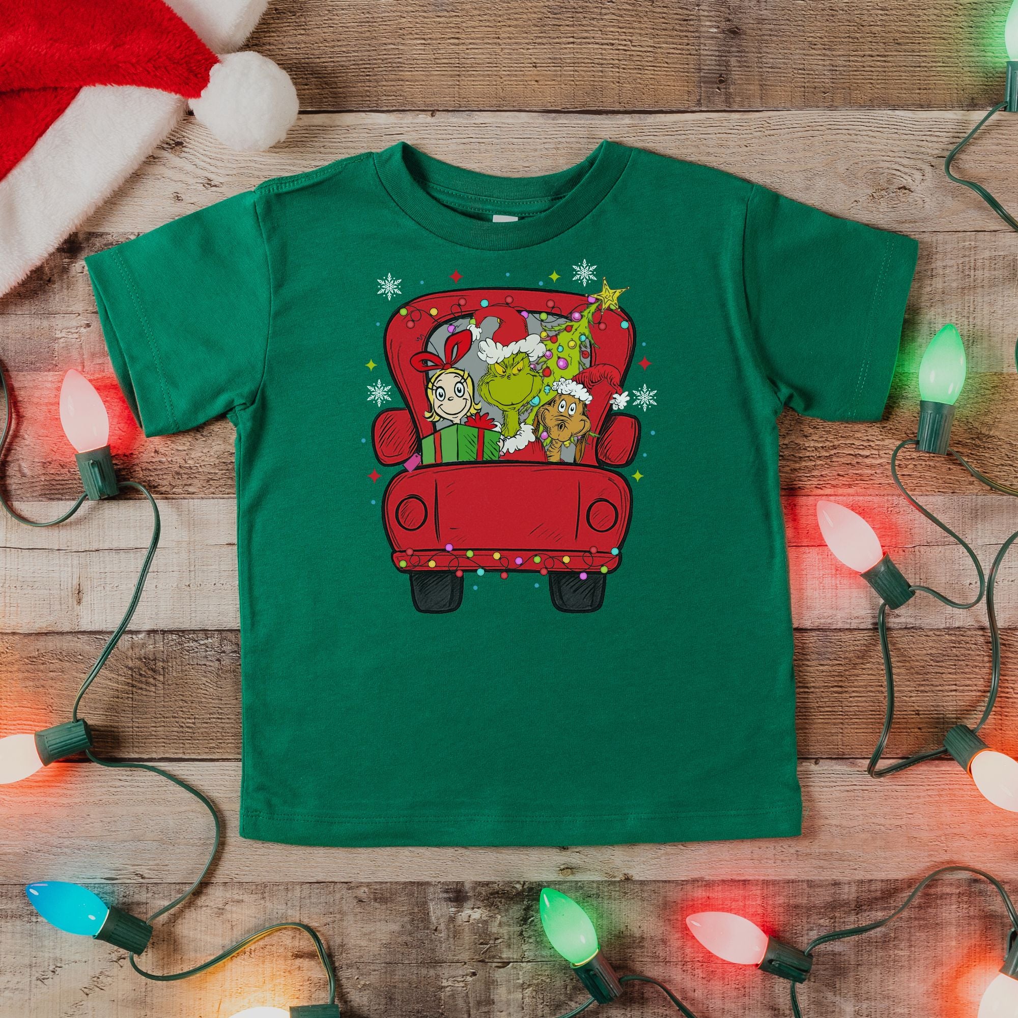 Custom Name Toddler Green Man Truck White