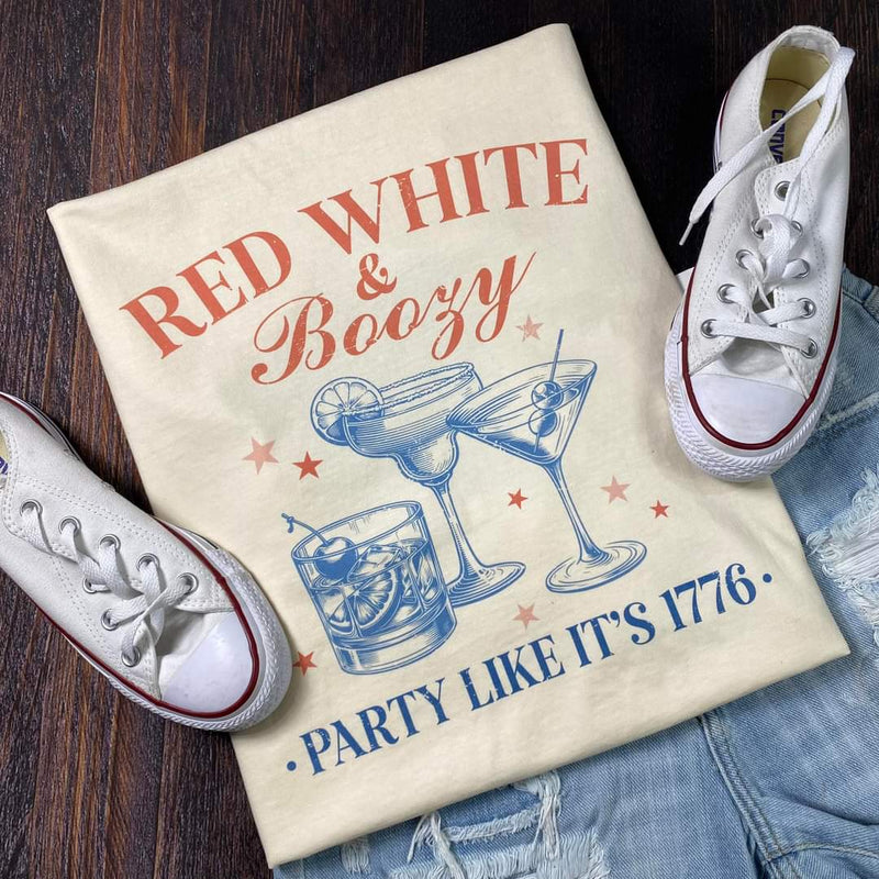 Red White & Boozy Comfort Colors