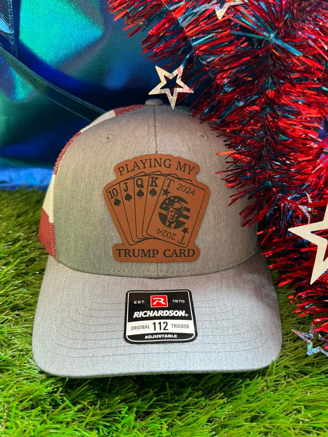Playing My Cards Leather Patches