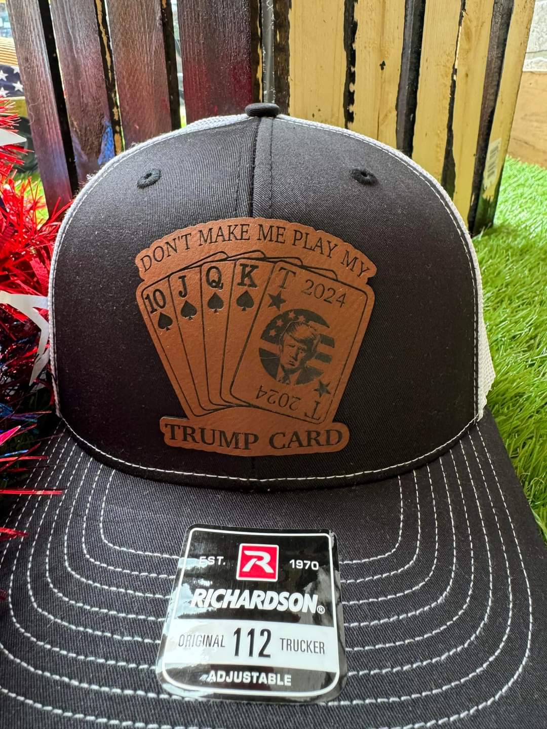 Playing My Cards Leather Patches