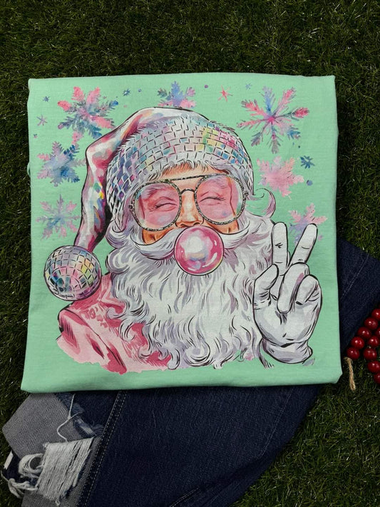 Santa Snowflake Crew Fleece