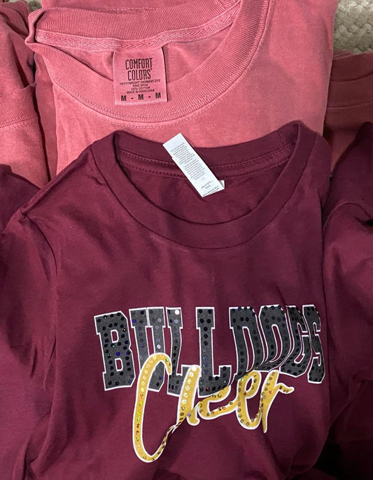 Bulldogs Cheer Block Script Spangle