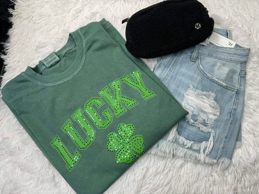 Lucky Clover Spangle Comfort Colors