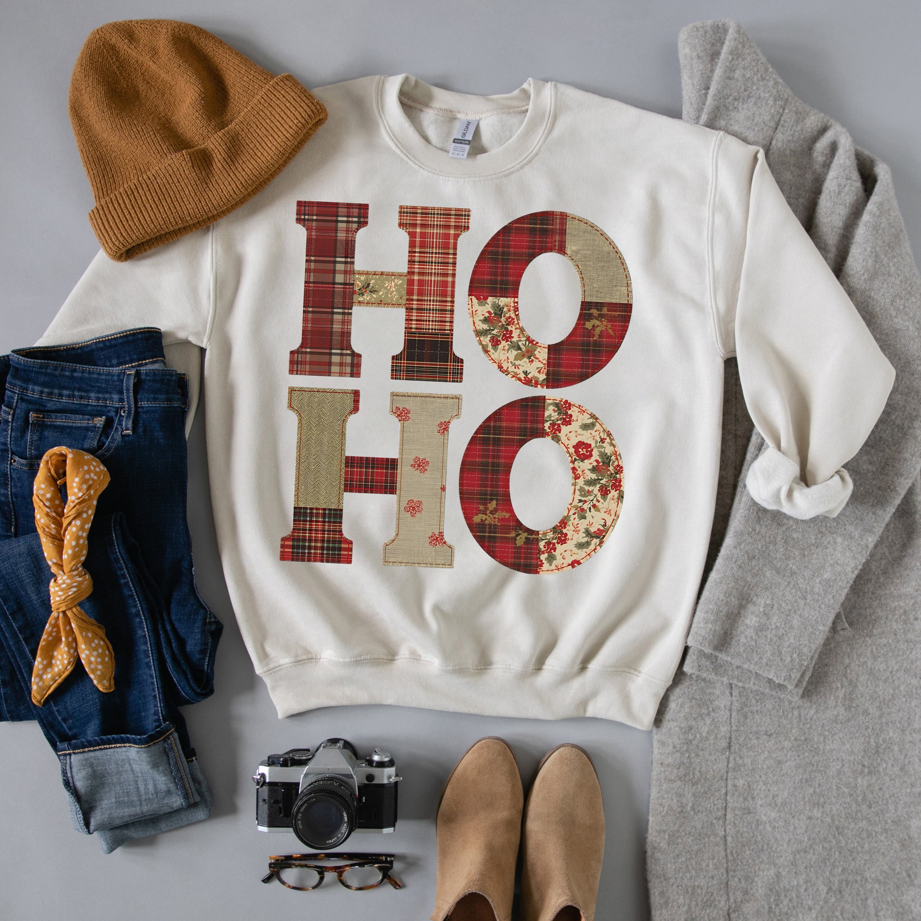 HO HO Faux Christmas Patchwork