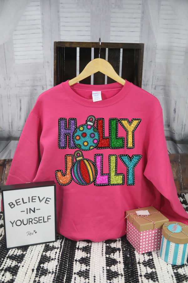 Holly Jolly Faux Glitter