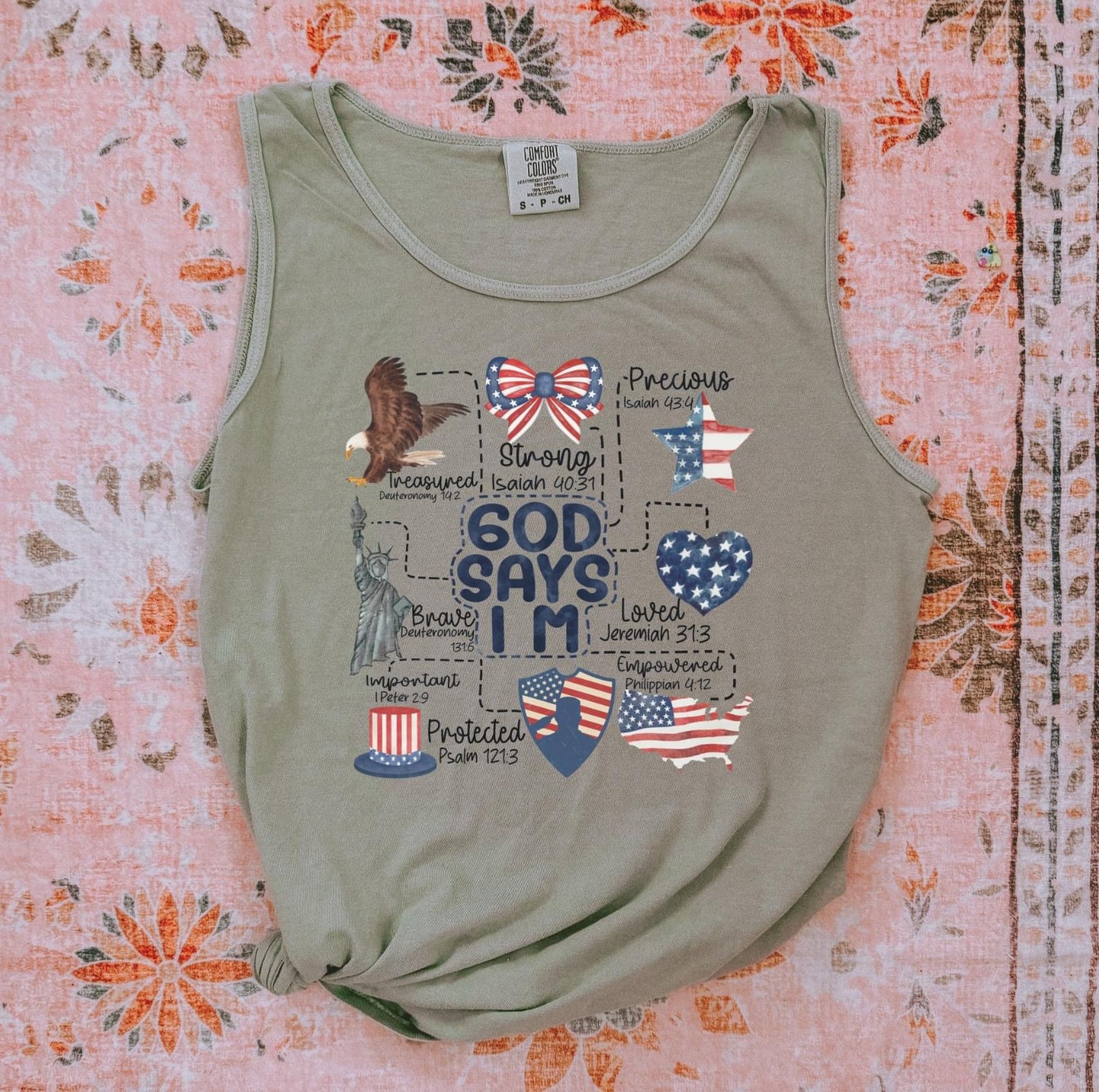 God Says I Am Comfort Colors Tank