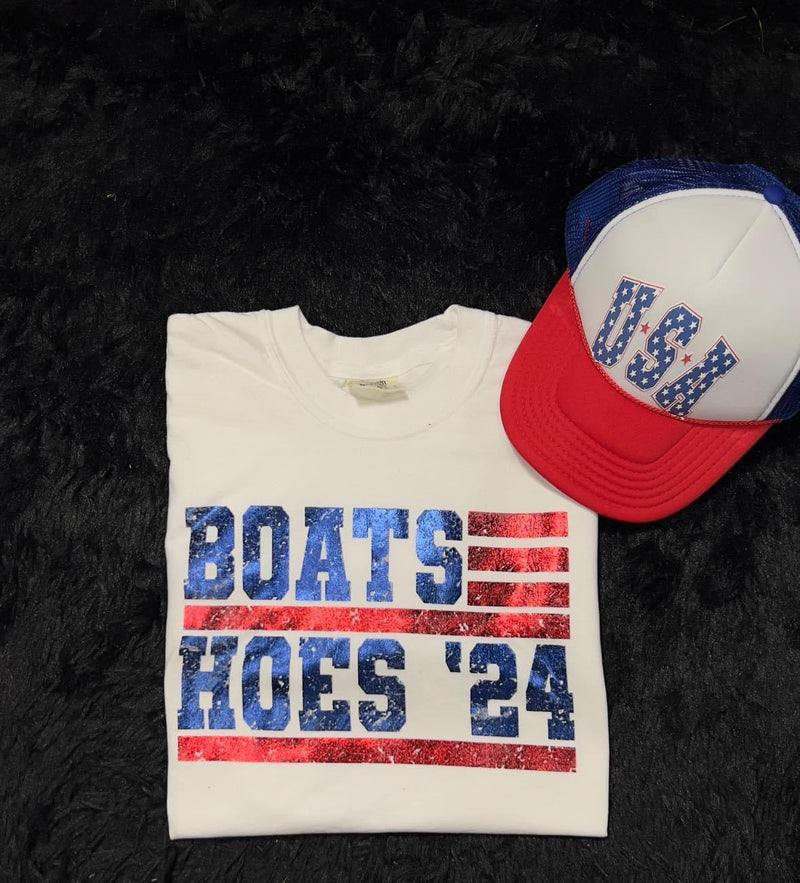 Boats and Hoes 24 Metalic Foil Comfort Colors
