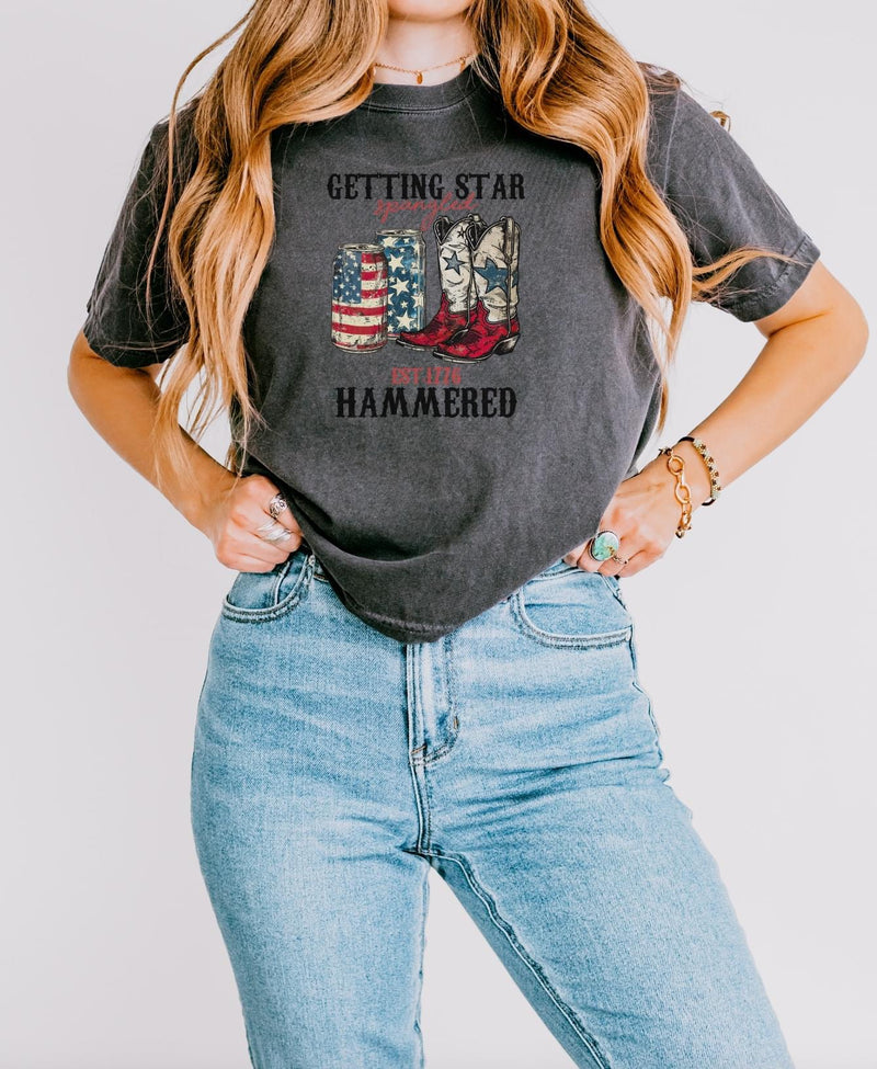 Getting Star Spangled Hammered Colors Boxy Crop