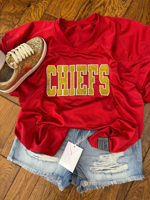 Chiefs Glitter Embroidered Jersey