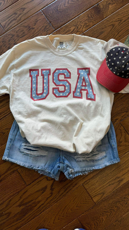 USA Blue Dot Spangle Short Sleeve