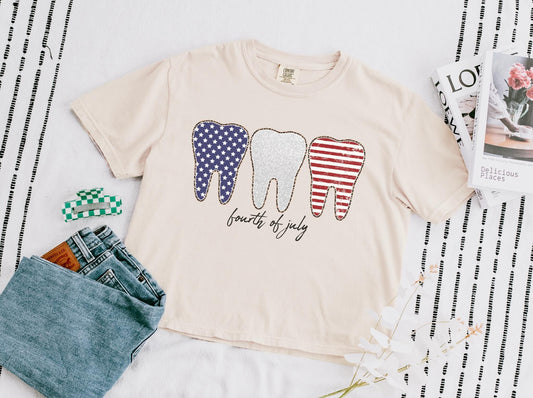 Red White And Blue Teeth Comfort Colors