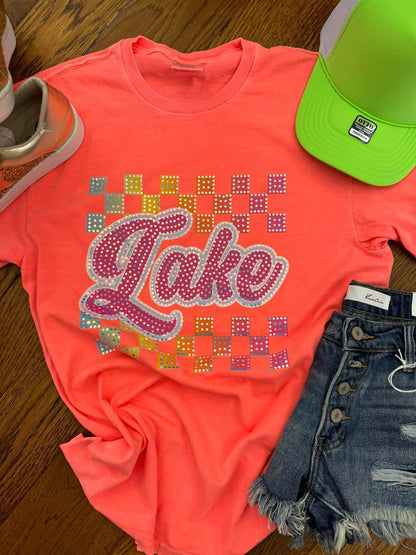 Rainbow Spangle Custom Name Comfort Colors