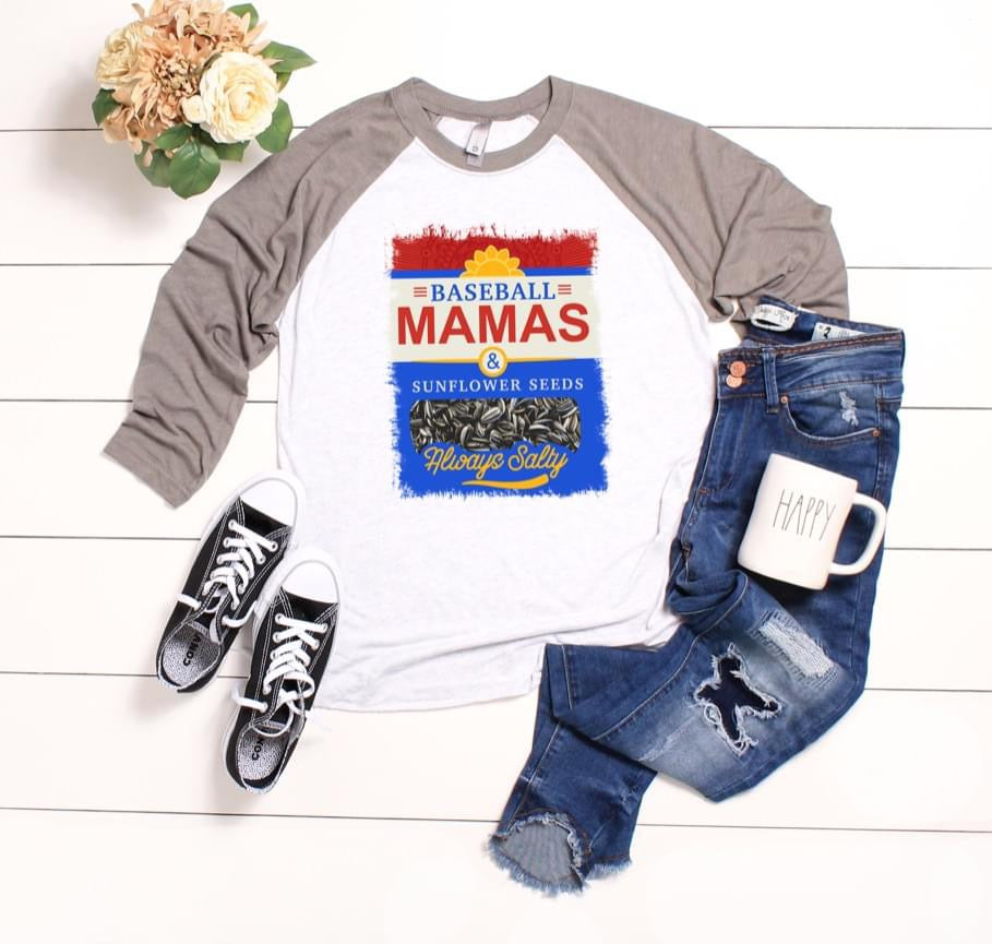 Sunflower Seeds Baseball Mama’s Raglan