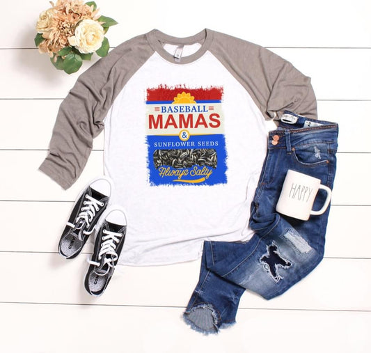 Sunflower Seeds Baseball Mama’s Raglan