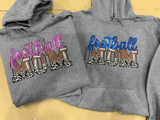 Custom Football Texture Mom Spangle