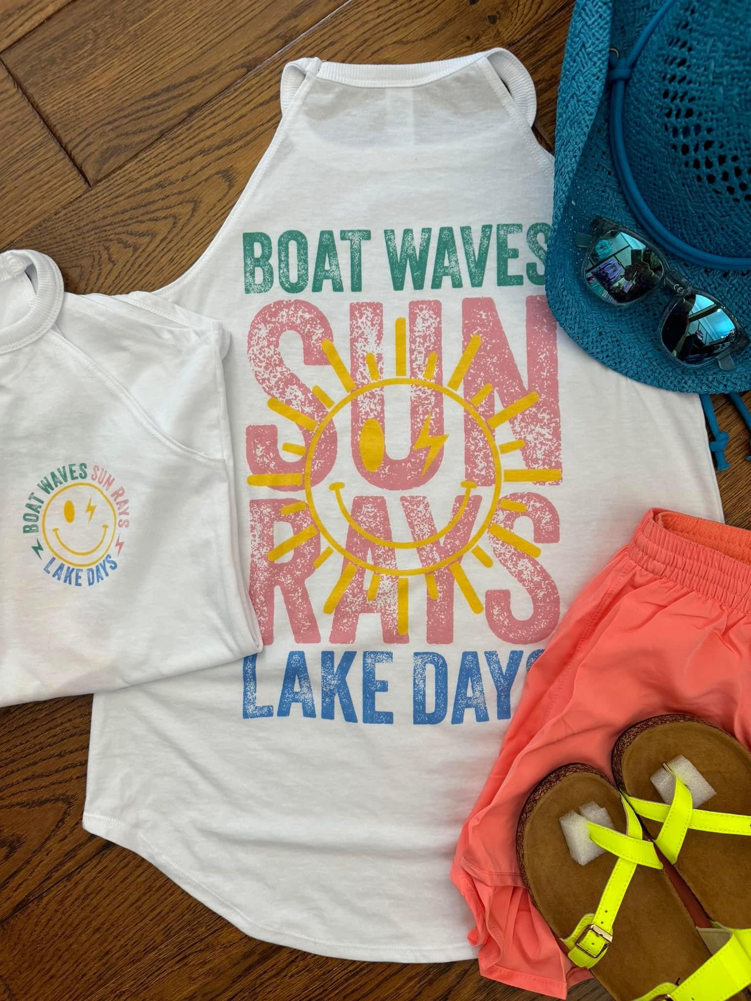 Boat Waves Sun Rays Lake Days District Tank