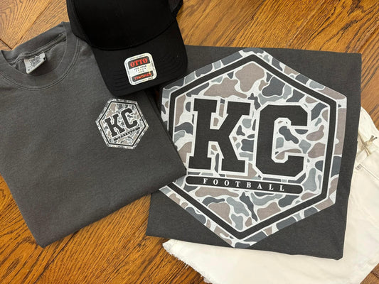KC Football Camo Badge Comfort Colors