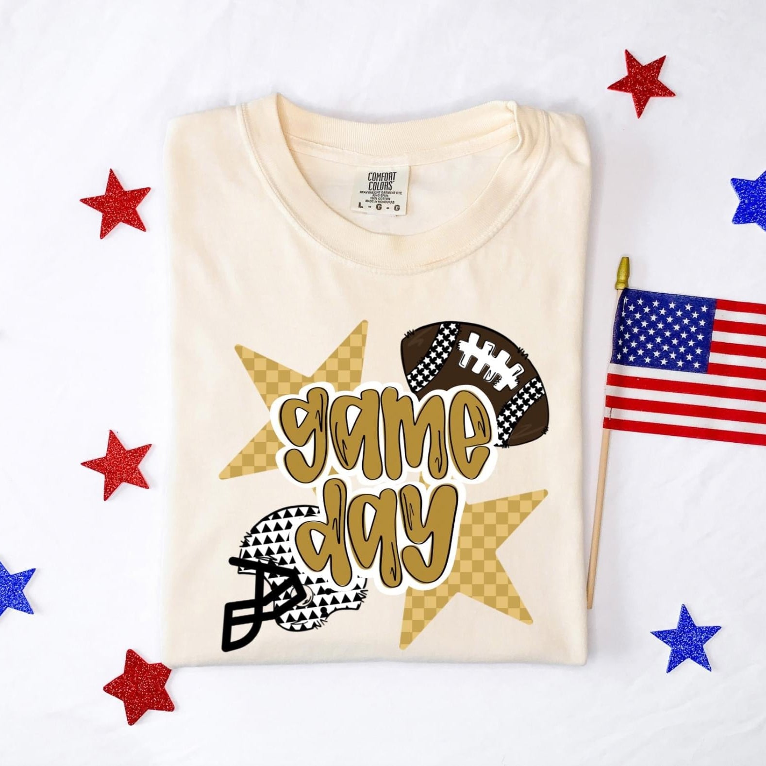 Game Day Black And Gold Comfort Colors