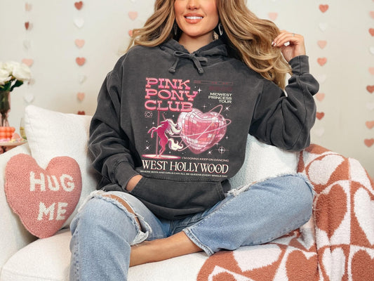 Pink Pony Club Comfort Colors Hooded Fleece