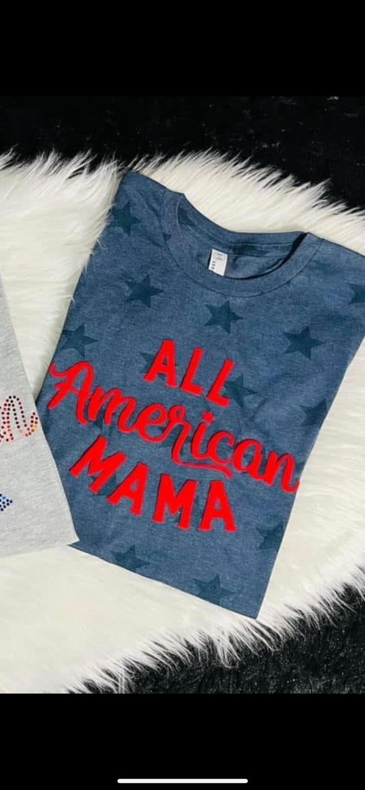 All American Mama Puff Star Tee