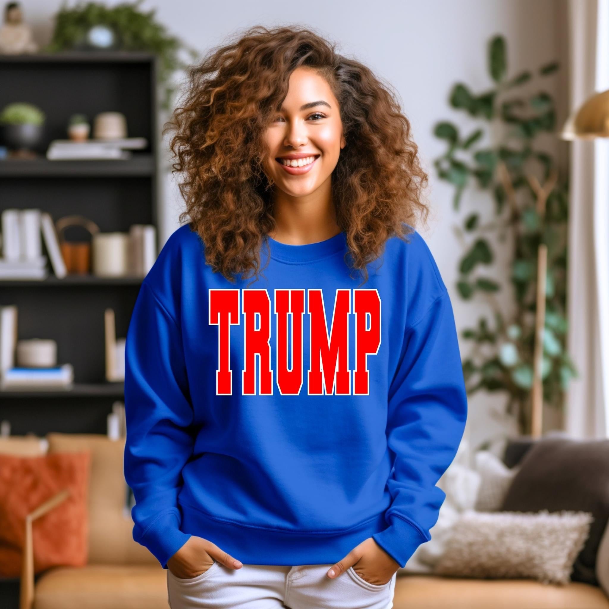 Trump Red Spangle White Outline Comfort Colors