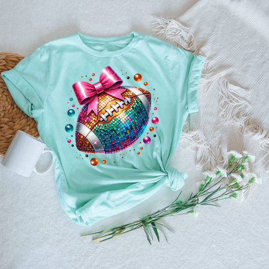 Glitter Bow Football