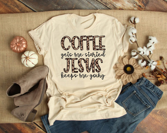 Coffee Gets Me Started Leopard