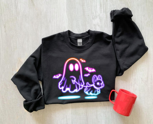 Neon Ghost Dog Frenchie