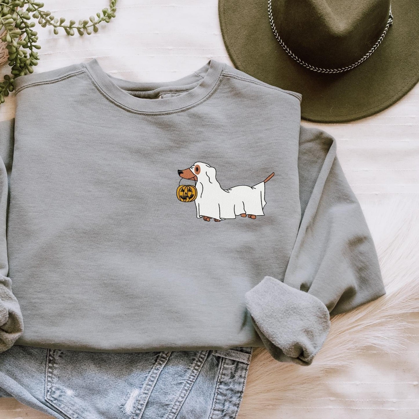 Ghost Dog Pocket Embroidery