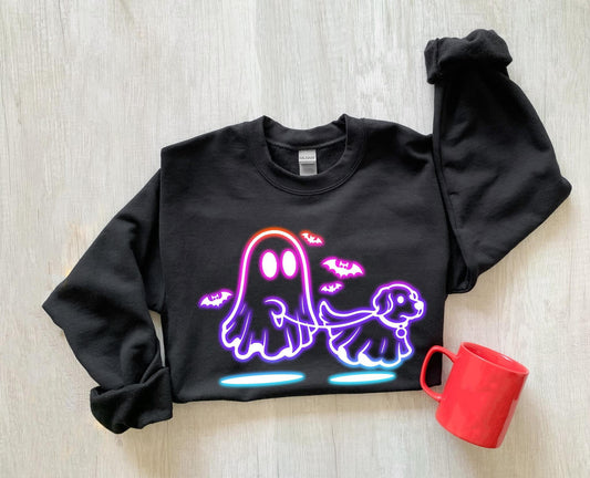 Neon Ghost Dog Golden Doodle