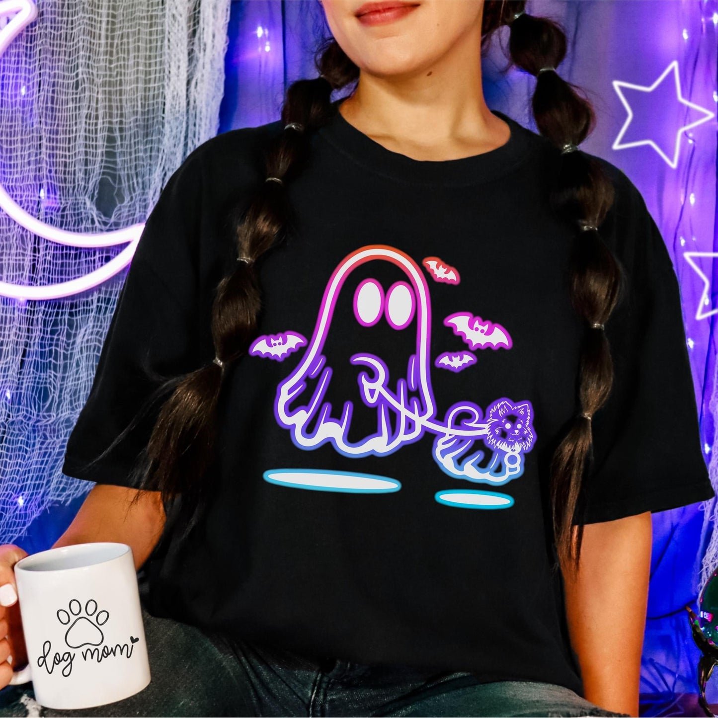 Neon Ghost Dog Pomeranian