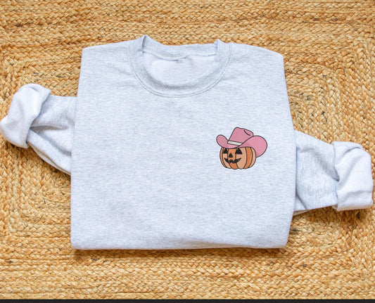 Cowboy Pumpkin Pocket Embroidery