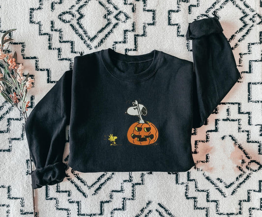 Snoopy Pumpkin Embroidery