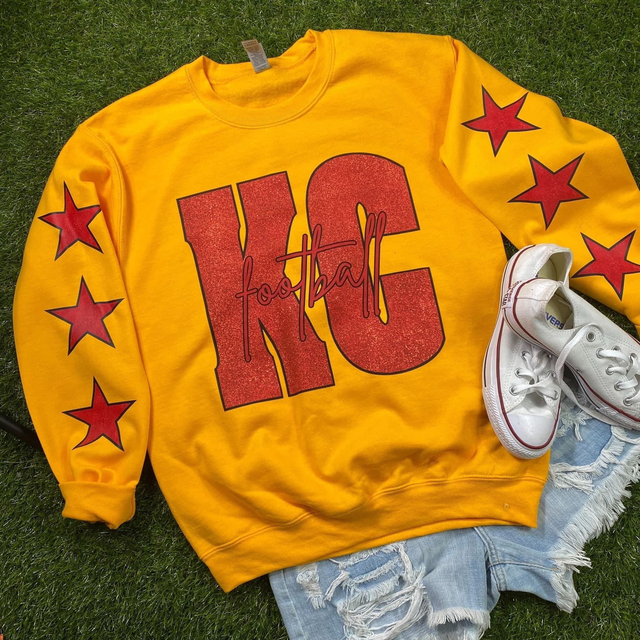 KC Football Red With Star Sleeves